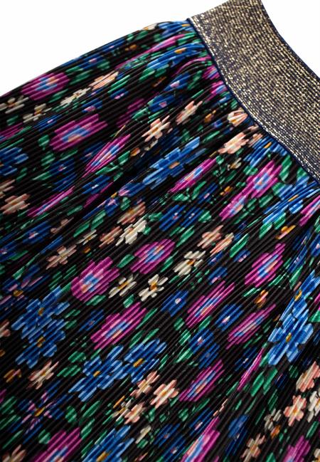 Piliseli Sim Lastik Detaylı Etek 2-7 Yaş Çiçek Desenli