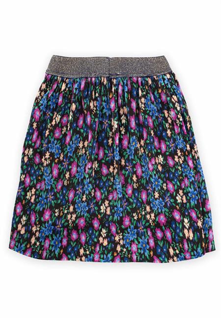 Piliseli Sim Lastik Detaylı Etek 2-7 Yaş Çiçek Desenli