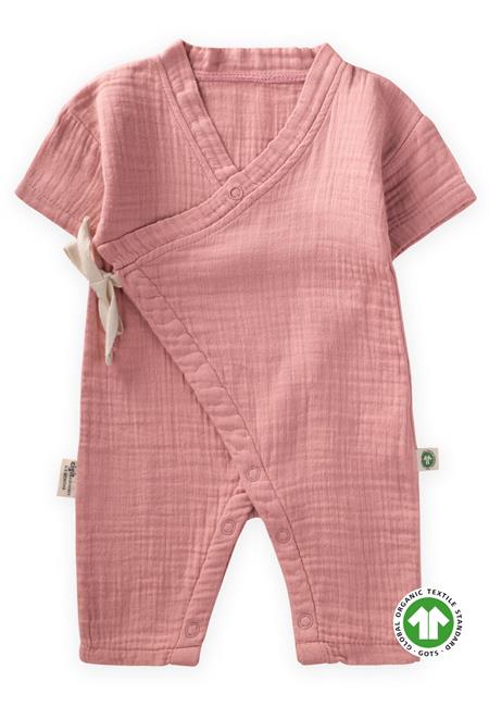 Organic Kruvaze Müslin Tulum 0-9 Ay Mercan