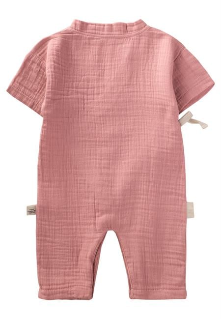 Organic Kruvaze Müslin Tulum 0-9 Ay Mercan