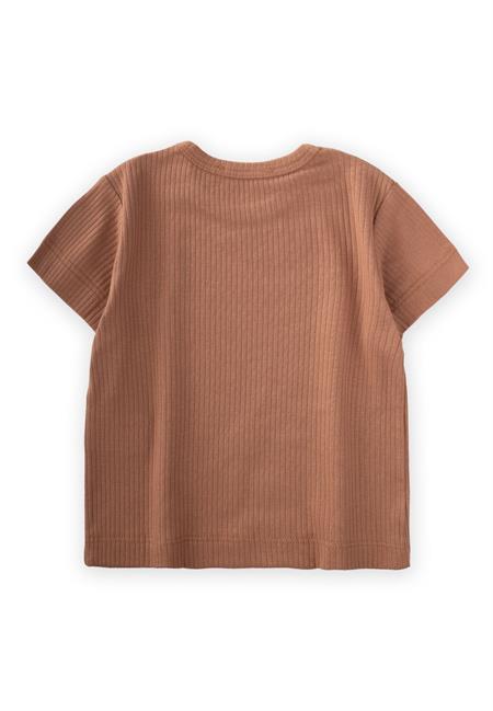Basic Fitilli T-Shırt 1-5 Yaş Kahve