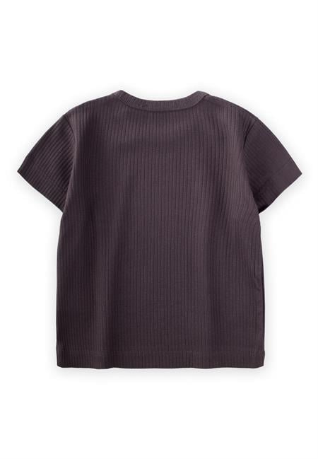 Basic Fitilli T-Shırt 1-5 Yaş Antrasit