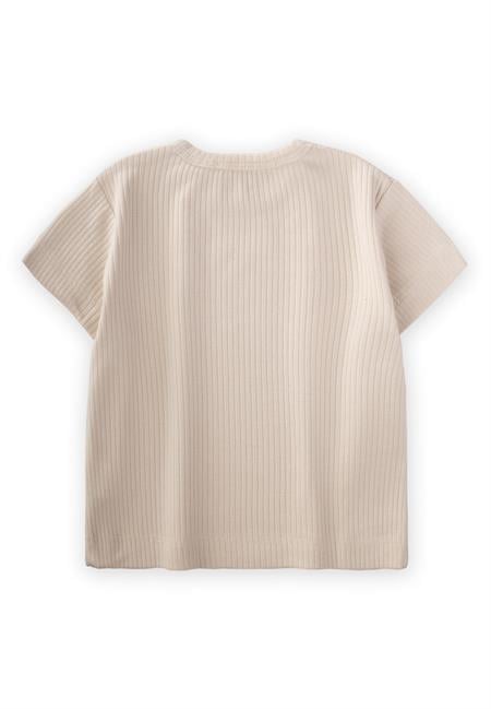 Basic Fitilli T-Shırt 1-5 Yaş Açık Bej