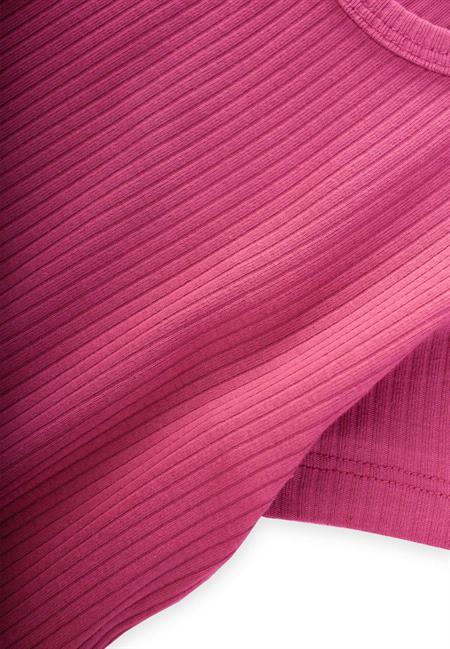 Basic Fitilli T-Shırt 1-5 Yaş Fuşya