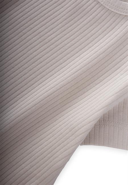 Basic Fitilli T-Shırt 1-5 Yaş Kırık Beyaz