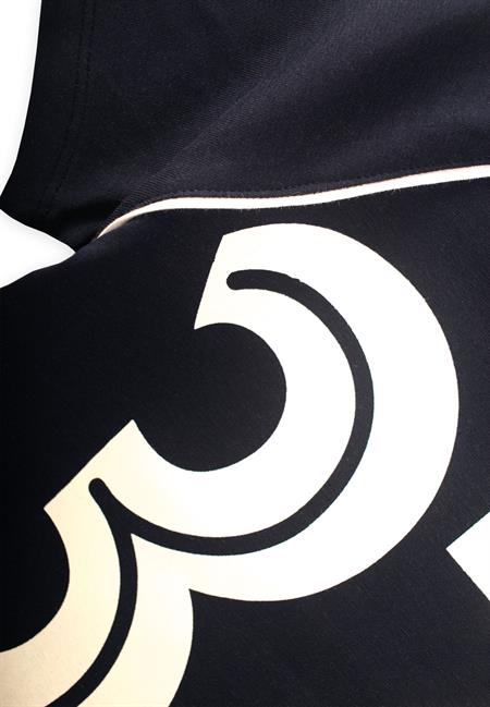 Baskılı Şerit Detaylı T-Shırt Takım 2-10 Yaş Siyah