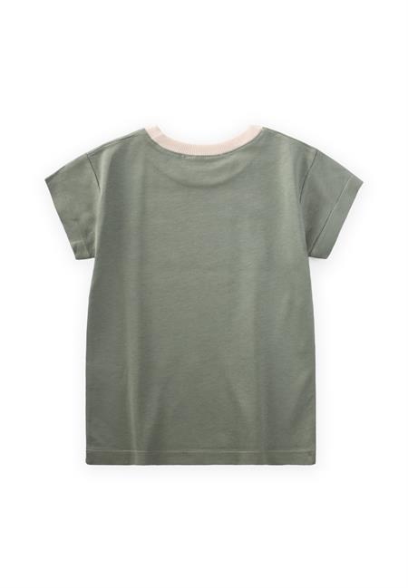 Palmiye Baskılı T-Shırt 2-8 Yaş Yeşil