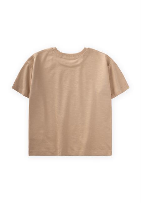 Dağ Baskılı T-Shırt 2-10 Yaş Bej