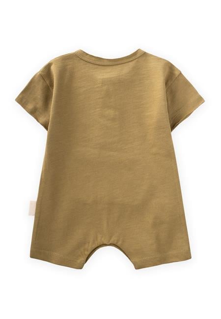 Kanguru Cepli Pis Dikişli Tulum 0-3 Yaş Olive