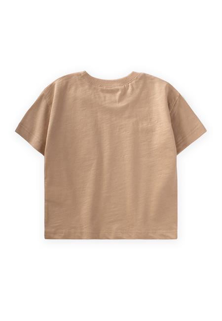 Kedi Nakışlı T-Shırt 1-6 Yaş Bej