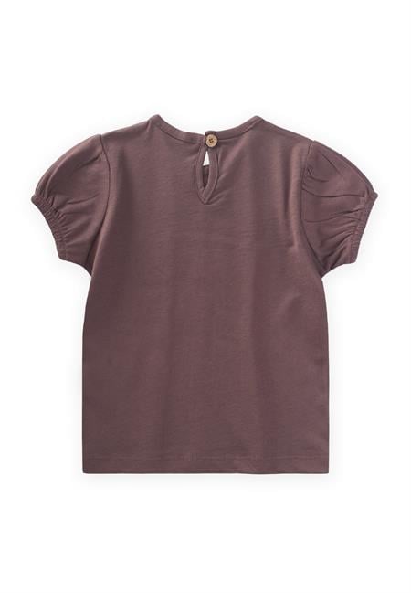 Dantel Şeritli Bluz 1-5 Yaş Mürdüm