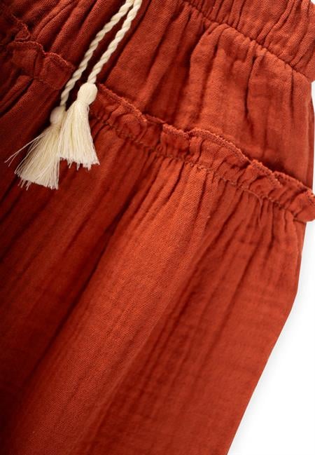 Organik Kız Pantolon 8-12 Yaş Rust