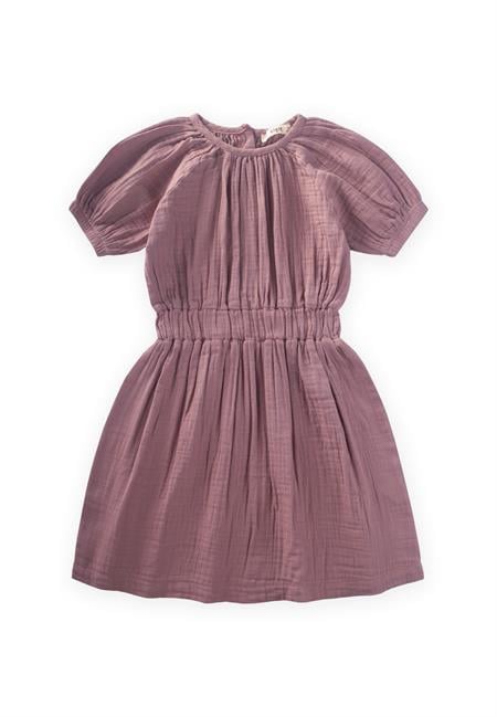 Organik Müslin Rustik Kız Elbise 2-9 Yaş Bakır