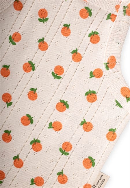 Askılı Zıbın 0-3 Yaş Portakal Desen