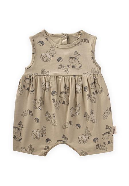 Desenli Kısa Tulum 0-3 Yaş Mint Yeşili