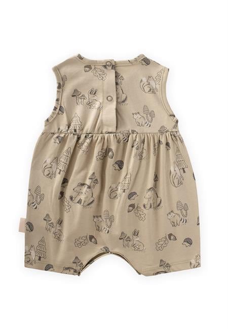 Desenli Kısa Tulum 0-3 Yaş Mint Yeşili