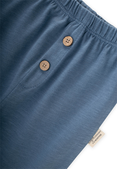 Sahte Patlı Bebe Eşofman 0-3 Yaş İndigo Mavi