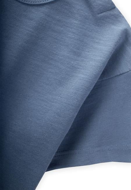 Basic Bebe T-Shırt 0-3 Yaş İndigo Mavi