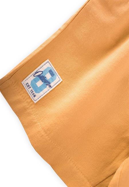 Etiket Detaylı Flanel Kapri 1-7 Yaş Hardal Sarı