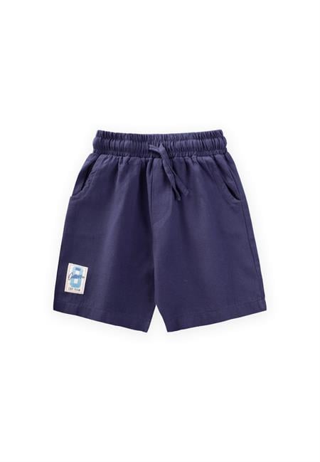 Etiket Detaylı Flanel Kapri 1-7 Yaş Lacivert