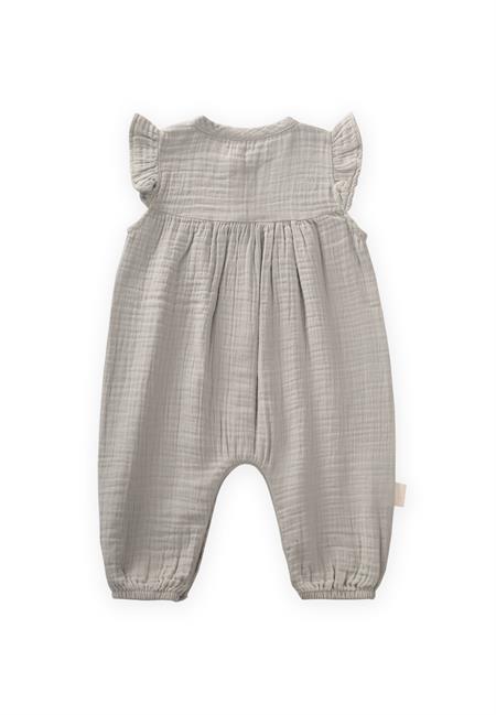 Organik Nakışlı Müslin Tulum 0-3 Yaş Su Yeşil