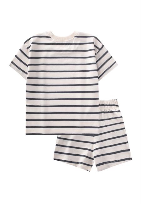 Çizgili Şortlu Takım 1-7 Yaş ANTRASİT