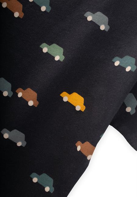 Araba Desenli T-Shırt 1-5 Yaş Antrasit