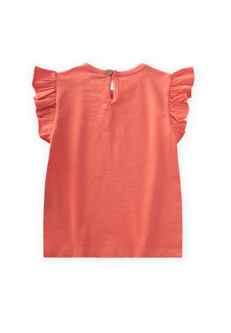 Baskılı T-Shırt 2-8 Yaş Mercan