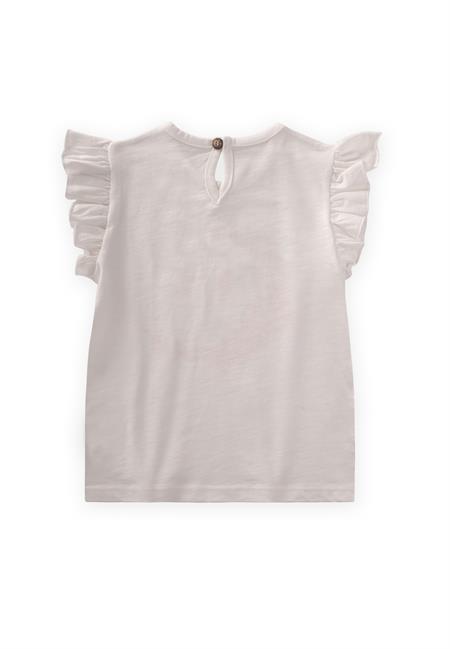 Baskılı T-Shırt 2-8 Yaş Kırık Beyaz