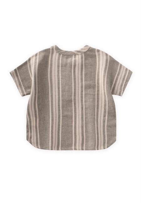 Oversize Yarım Patlı Gömlek 1-7 Yaş Yeşil