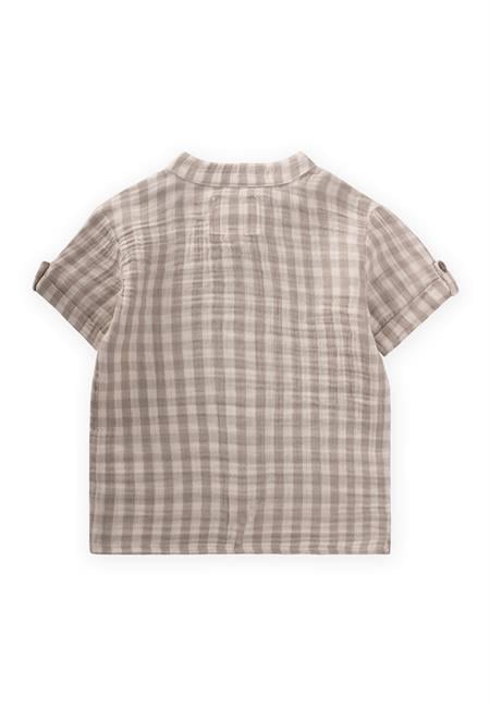 Pöti Kare Desenli Gömlek 1-8 Yaş Vizon