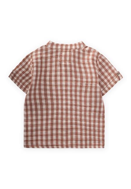 Pöti Kare Desenli Gömlek 1-8 Yaş A Kahve