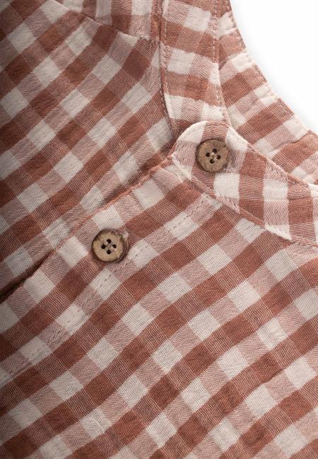 Pöti Kare Desenli Gömlek 1-8 Yaş A Kahve