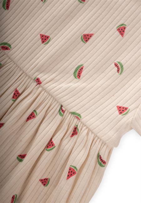 Desenli Fitilli Tunik Takım 1-8 Yaş A Bej