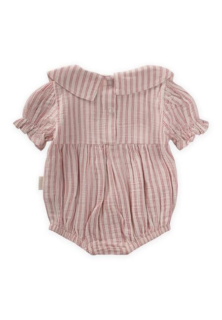 Çizgili Yakalı Müslin Zıbın 0-2 Yaş Fuşya Çizgili