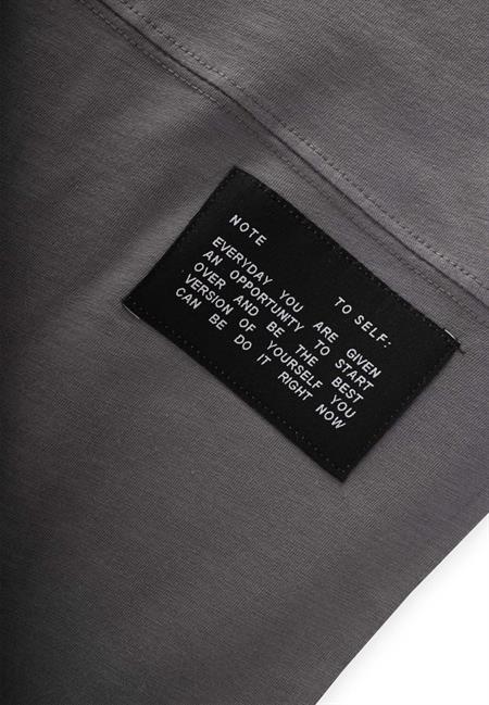 Etiket Detaylı T-Shırt 8-12 Yaş GRİ