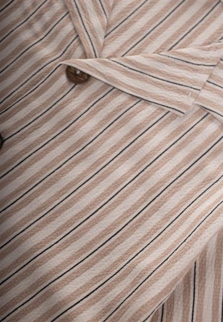 Gofre Gömlek Kapri Takım 2-10 Yaş Bej