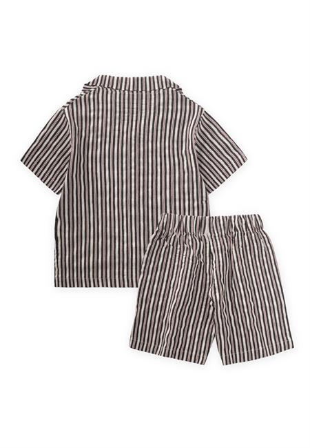 Gofre Gömlek Kapri Takım 2-10 Yaş Siyah