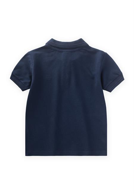 Kabartmalı Polo Yaka T-Shırt 2-10 Yaş Lacivert