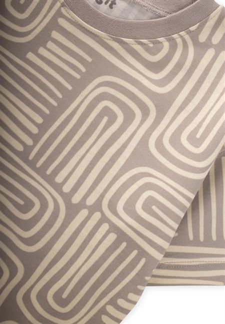 Boho Desenli T-Shırt 2-10 Yaş Bej