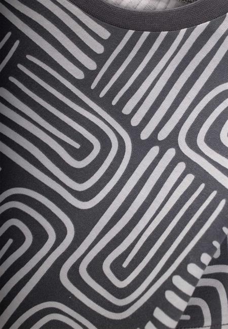 Boho Desenli T-Shırt 2-10 Yaş Antrasit