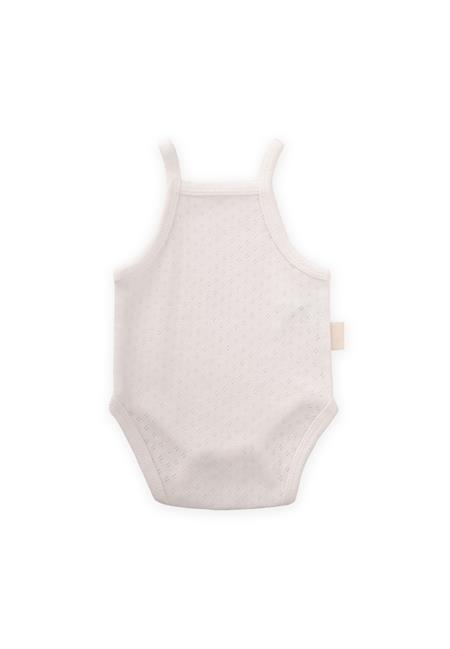 Klimalı Askılı Zıbın 0-3 Yaş KIRIK BEYAZ