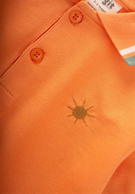 Polo Yaka T-Shırt 2-10 Yaş Turuncu