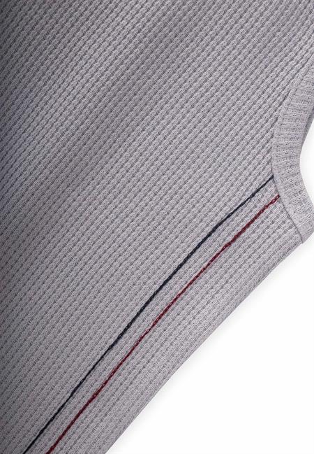 Stil Çizgi Detaylı Sıfır Kol Waffle Takım 2-7 Yaş Gri