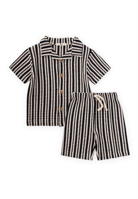 Retro Gömlek Takım 2-8 Yaş Lacivert