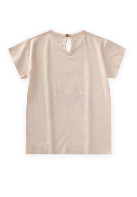 Boho Karavan Baskılı T-Shırt 8-12 Yaş Ekru