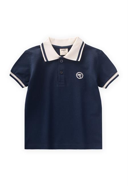 Polo Yaka T-Shırt 2-10 Yaş Lacivert