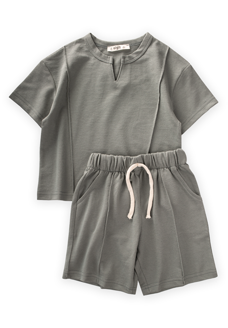 V Yakalı Kapri Takım 2-7 Yaş Yeşil