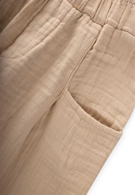 Organik Müslin Pantolon 2-10 Yaş Bej