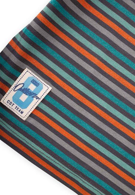 Çizgili Basic Kapri Takım 1-8 Yaş Füme